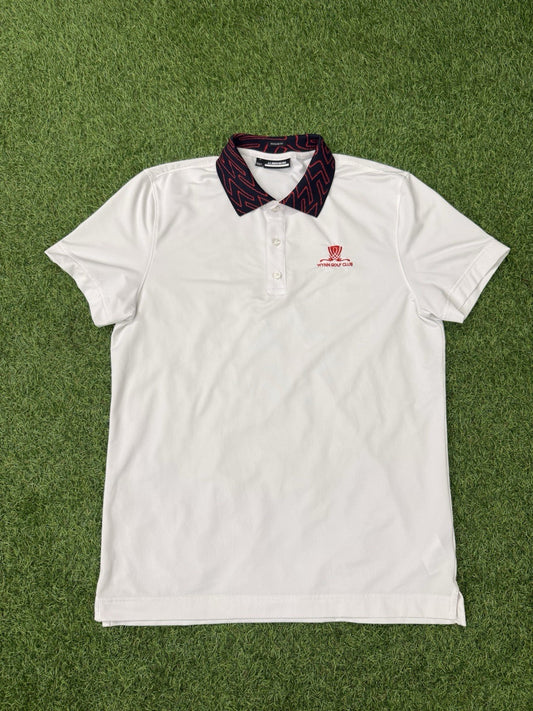 J.Lindeberg Karter Men’s Golf Polo Wynn Golf Club | Medium | White Performance